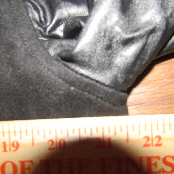 MG Black Label Wool Jacket Faux Leather Size XL - Picture 5 of 8